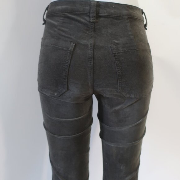 Womens Ramy Brook Gray Velvet Wide Leg Jeans 26 - Picture 6 of 10